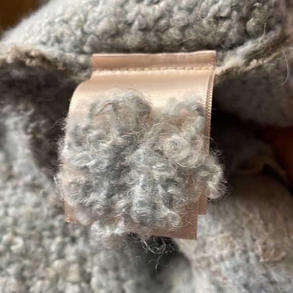 Anthropologie Knitted & Knotted Powder Blue Wool Blend & Lace Sweater X-Small - Picture 9 of 9